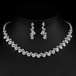 BLIJERY Fashion Bridesmaid Bridal Jewelry Sets for Women Rhinestone Crystal Necklace Earrings Sets Prom Wedding Jewelry Sets