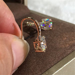 Drop Earrings For Women Small Ear Buckle Cubic Zirconia Super Flash Dangle Earring Bridal Wedding Engagement Jewelry CCE700