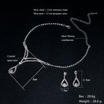 BLIJERY Fashion Bridesmaid Bridal Jewelry Sets for Women Rhinestone Crystal Necklace Earrings Sets Prom Wedding Jewelry Sets