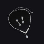 BLIJERY Fashion Bridesmaid Bridal Jewelry Sets for Women Rhinestone Crystal Necklace Earrings Sets Prom Wedding Jewelry Sets