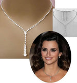 BLIJERY Fashion Bridesmaid Bridal Jewelry Sets for Women Rhinestone Crystal Necklace Earrings Sets Prom Wedding Jewelry Sets