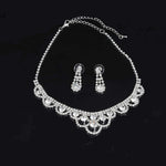 BLIJERY Fashion Bridesmaid Bridal Jewelry Sets for Women Rhinestone Crystal Necklace Earrings Sets Prom Wedding Jewelry Sets
