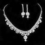 BLIJERY Fashion Bridesmaid Bridal Jewelry Sets for Women Rhinestone Crystal Necklace Earrings Sets Prom Wedding Jewelry Sets