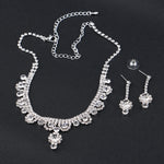 BLIJERY Fashion Bridesmaid Bridal Jewelry Sets for Women Rhinestone Crystal Necklace Earrings Sets Prom Wedding Jewelry Sets