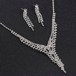 BLIJERY Fashion Bridesmaid Bridal Jewelry Sets for Women Rhinestone Crystal Necklace Earrings Sets Prom Wedding Jewelry Sets