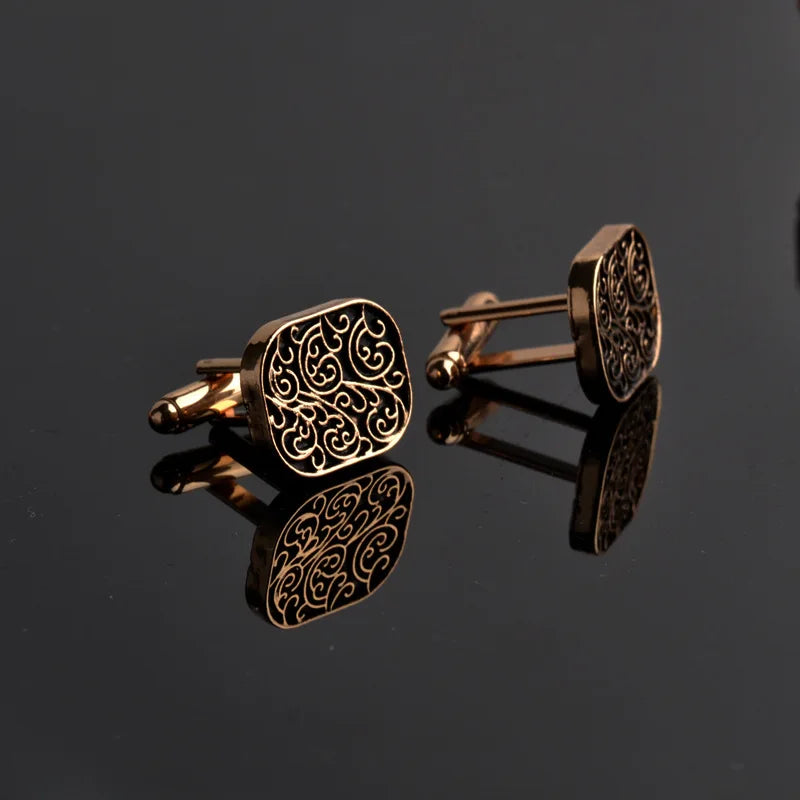 High-end men's shirts Cufflinks collection accessories classic Man Fashion Design carving Cufflink for Mens Cuff Links gemelos
