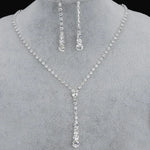 BLIJERY Fashion Bridesmaid Bridal Jewelry Sets for Women Rhinestone Crystal Necklace Earrings Sets Prom Wedding Jewelry Sets