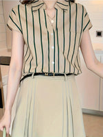 Fashion striped women blouses New Spring Summer ladies shirts sleeveless bottoming shirts Tops blusa mujer