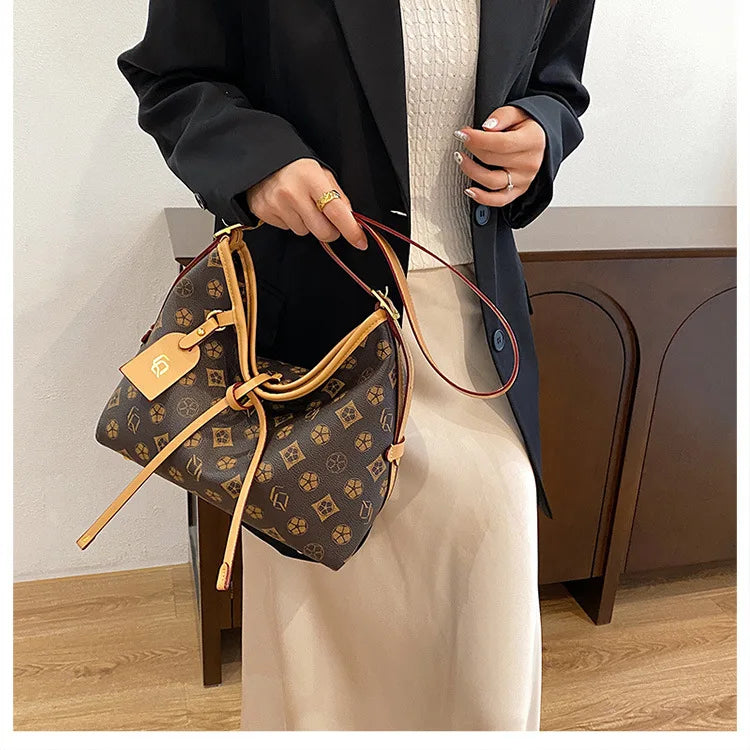 Luxury Brand Women's Shoulder Bag Premium Leather Ladies Crossbody Shoulder Handbags Elegent Ladies Totes Purses