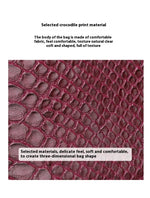 Luxury Design Top-Handle Bag for Women Evening Handbag Long Purse PU Snakeskin Pattern Crossbody Shoulder Bags Fashion Outfits