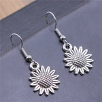 Women Drop Earrings Fashion Handmade Simple Design Cute Small Sunflower Flower Rose Chrysanthemum Daisy Pendant Earrings
