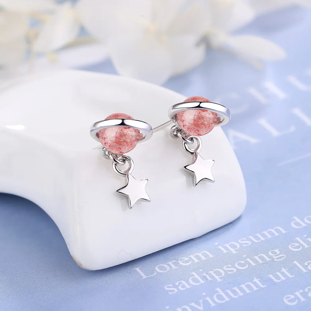 Drop Earrings Women Engagement Party Exquisite Ear Accessories Fashion Jewelry Temperament Sweet Pink Pear Cubic Zirconia