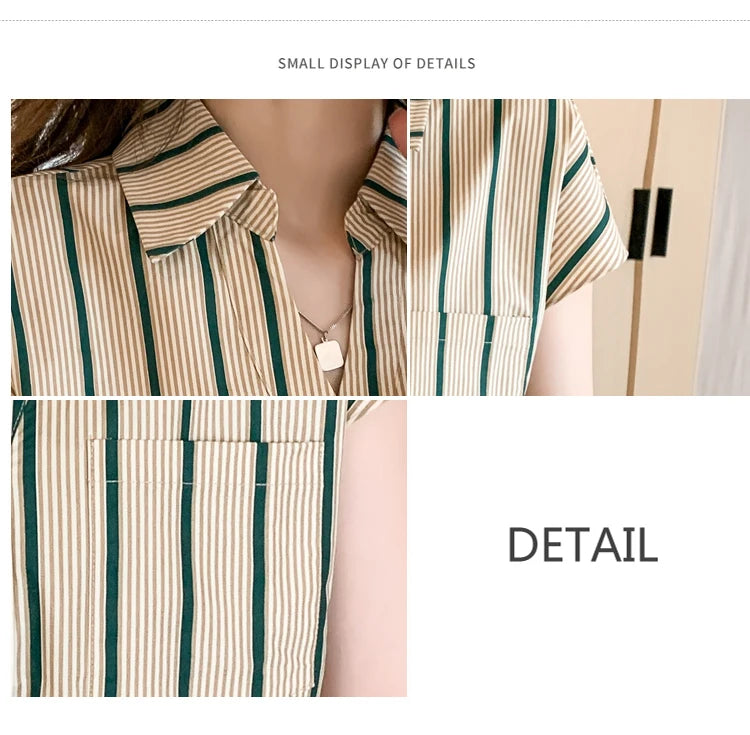 Fashion striped women blouses New Spring Summer ladies shirts sleeveless bottoming shirts Tops blusa mujer