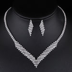 BLIJERY Fashion Bridesmaid Bridal Jewelry Sets for Women Rhinestone Crystal Necklace Earrings Sets Prom Wedding Jewelry Sets