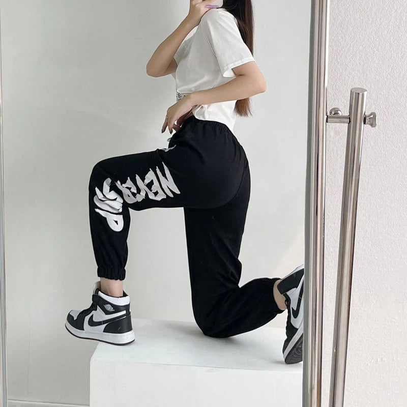 European American Style Sports Pants for Women Trendy High Waist Casual Woman Trousers Spring Summer New Fashion Y2K Pants