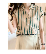 Fashion striped women blouses New Spring Summer ladies shirts sleeveless bottoming shirts Tops blusa mujer