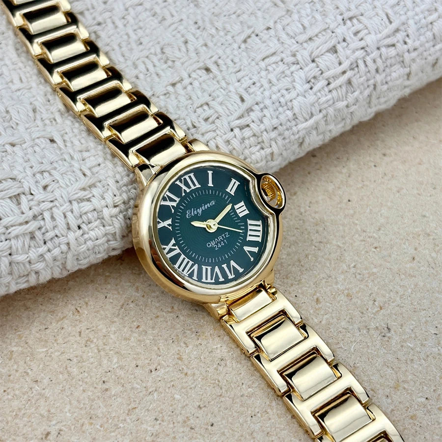 Elegant Ladies Wristwatch High-End Classic Aesthetic Alloy Steel Band Luxury Watch Stylish Timepiece for Women