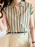 Fashion striped women blouses New Spring Summer ladies shirts sleeveless bottoming shirts Tops blusa mujer