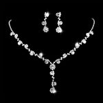 BLIJERY Fashion Bridesmaid Bridal Jewelry Sets for Women Rhinestone Crystal Necklace Earrings Sets Prom Wedding Jewelry Sets