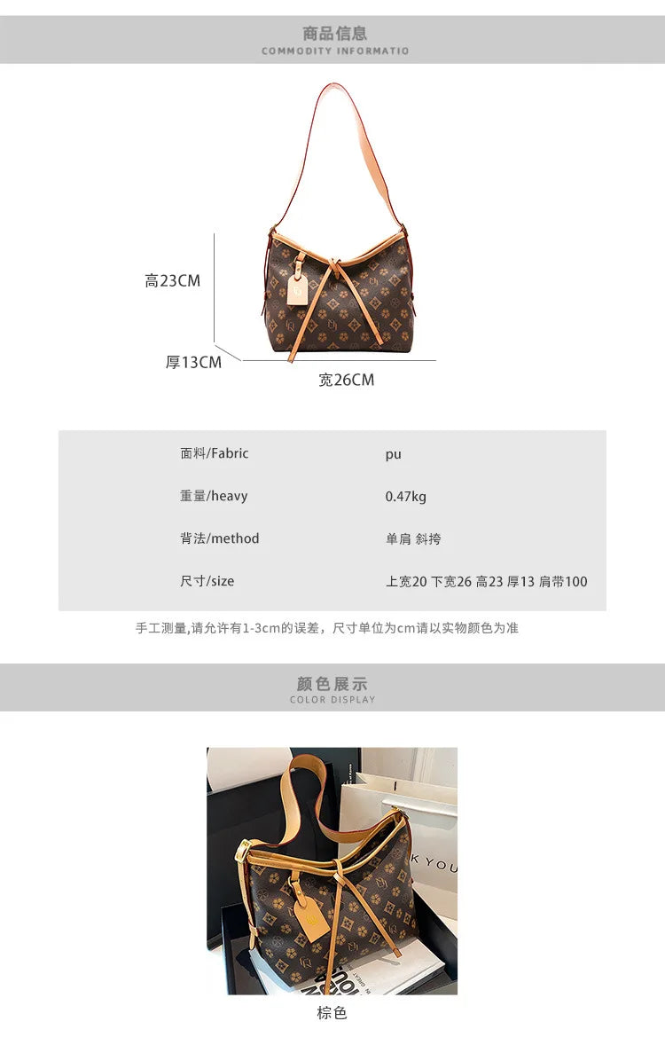 Luxury Brand Women's Shoulder Bag Premium Leather Ladies Crossbody Shoulder Handbags Elegent Ladies Totes Purses