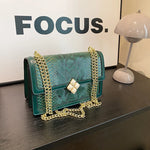 Luxury Purple Women's Single Shoulder Bag Pu Leather Ladies Bag Femme Designer Handbag Purse Flap Messenger Bag Brand Sac A Main
