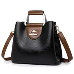 Vintage Luxe Leather Tote | Elegant Women's Shoulder & Crossbody Handbag