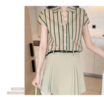 Fashion striped women blouses New Spring Summer ladies shirts sleeveless bottoming shirts Tops blusa mujer