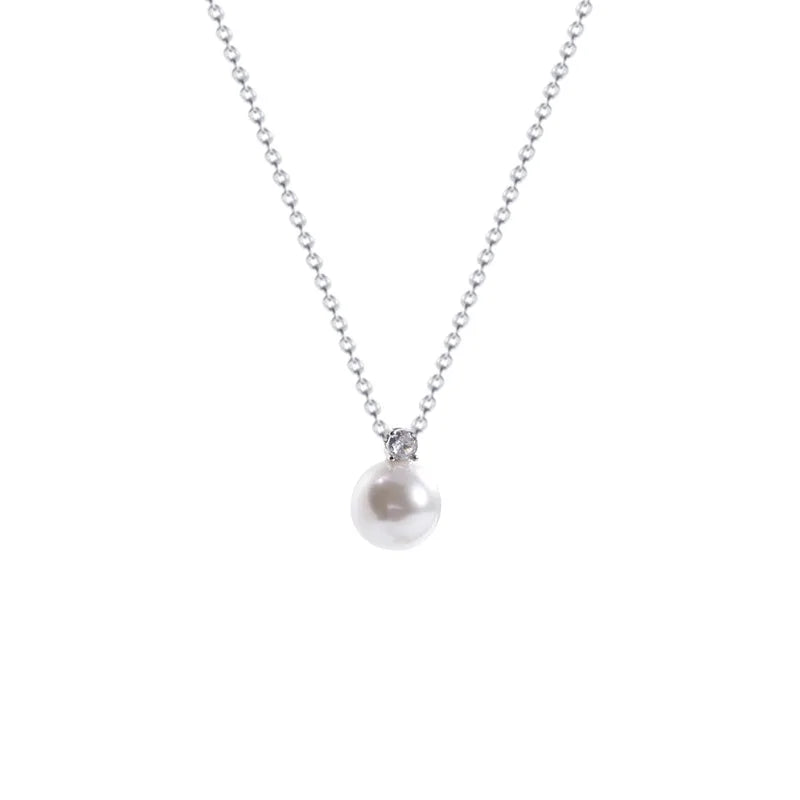 Women Pearl Pendant Necklace Minimalist Niche High-end Clavicle Chain Luxury Fashion Jewelry Accessories
