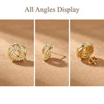 Diamond-studded Entwined Triangular Stud Earrings Exquisite Sweet Earrings for Women Affordable Luxury Gifts Commuting Jewelry