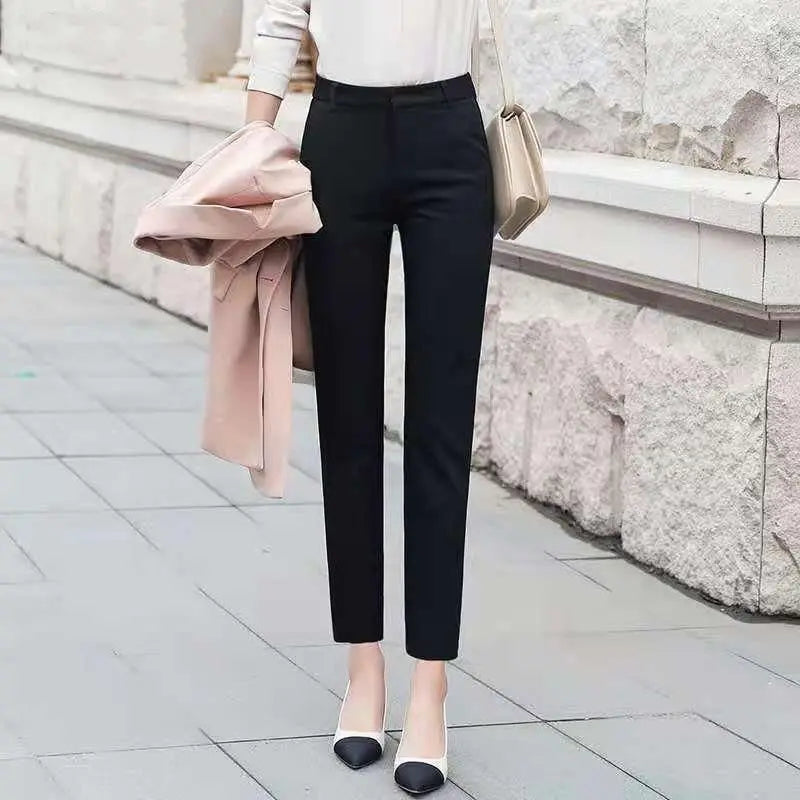New Style Suit Pants for Women Spring and Summer Thin High Waist Slim Casual Women's Pants Professional Straight Pants