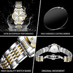 OLEVS Luxury Brand Watch for Women Fashion Quartz Women's Watches Waterproof Stainless Steel Elegant Ladies Wristwatch Original