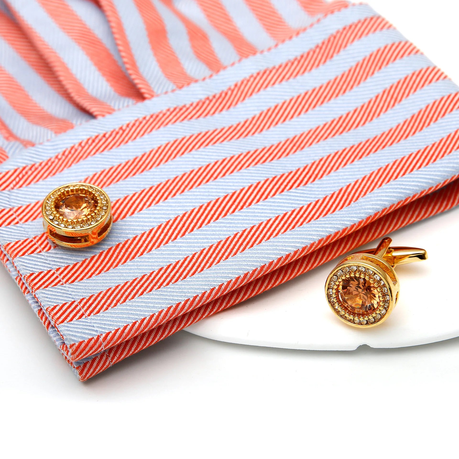 French Cufflinks Fashion Men's Women's New Wedding Accessories Round Natural Shell Shirt Cuff Links Button for Men Wedding Gifts