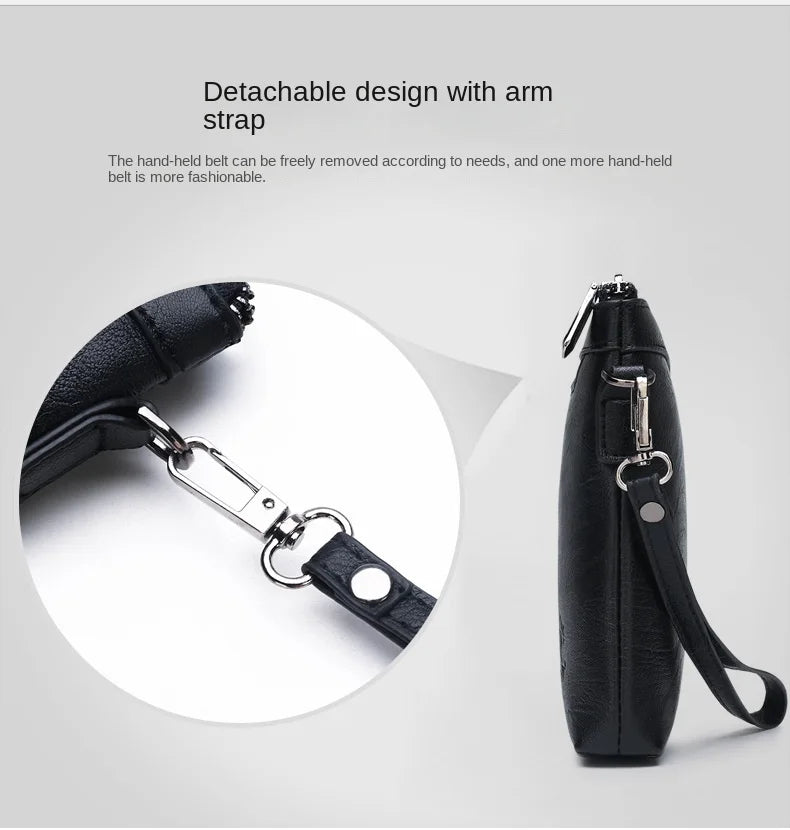 Luxury Brand Men's Wallet Men Long Purse Wallet Male Clutch Bag PU Leather Zipper Wallet Men Business Envelope Wallet Coin Purse