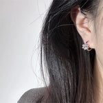 Stud Earrings For Women Classic Six Claw Clear AAA+Cubic Zirconia Rose Gold Color Fashion Jewelry For Female KAE094