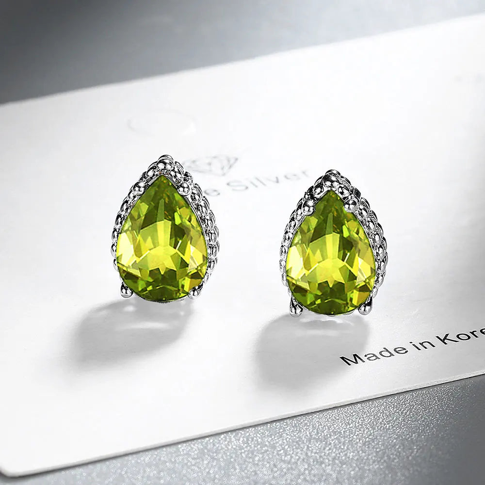 Drop Earrings Women Engagement Party Exquisite Ear Accessories Fashion Jewelry Temperament Sweet Pink Pear Cubic Zirconia