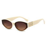 Luxury Glamour Sunglasses For Women And Men Oval Minimalist Fashion Brand Sun Glasses Unisex Stylish Shades UV400