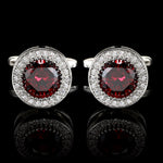French Cufflinks for Men Light Luxury Women English Rhinestone Shirts Sleeve Studs High-end Business Banquet Suits Cuff Buttons
