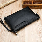 Luxury Brand Men's Wallet Men Long Purse Wallet Male Clutch Bag PU Leather Zipper Wallet Men Business Envelope Wallet Coin Purse