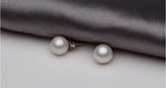 925 Sterling Silver 6-12MM Pearl Ear Studs Earrings For Women Wedding Engagement Party Fashion Charm Jewelry