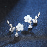 Drop Earrings Women Engagement Party Exquisite Ear Accessories Fashion Jewelry Temperament Sweet Pink Pear Cubic Zirconia