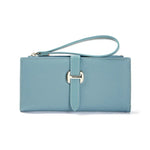 Luxury Designer Women's Wallet PU Leather Long Purse for Women Card Holder Handbag with Zip Pocket Simple Clutch Bag