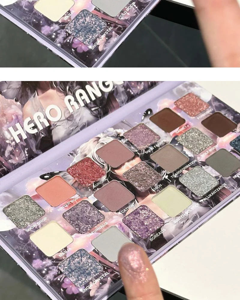 21-Color Chameleon Flashing Eyeshadow Palette Cold Moon Multi-functional Matte Shimmer Glitter Pigments Long-lasting Makeup