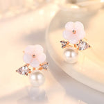 Drop Earrings Women Engagement Party Exquisite Ear Accessories Fashion Jewelry Temperament Sweet Pink Pear Cubic Zirconia