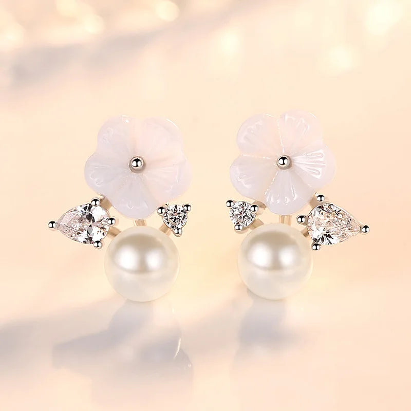 Drop Earrings Women Engagement Party Exquisite Ear Accessories Fashion Jewelry Temperament Sweet Pink Pear Cubic Zirconia