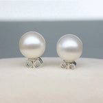925 Sterling Silver 6-12MM Pearl Ear Studs Earrings For Women Wedding Engagement Party Fashion Charm Jewelry