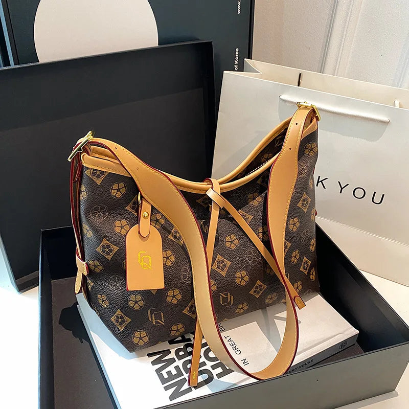 Luxury Brand Women's Shoulder Bag Premium Leather Ladies Crossbody Shoulder Handbags Elegent Ladies Totes Purses