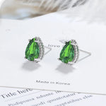 Drop Earrings Women Engagement Party Exquisite Ear Accessories Fashion Jewelry Temperament Sweet Pink Pear Cubic Zirconia