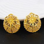 Nigerian Jewelery Set Wedding Jewelry Set For Women Dubai Gold Color Warped Geometry Necklace Earrings Bridal Wedding Party Gift