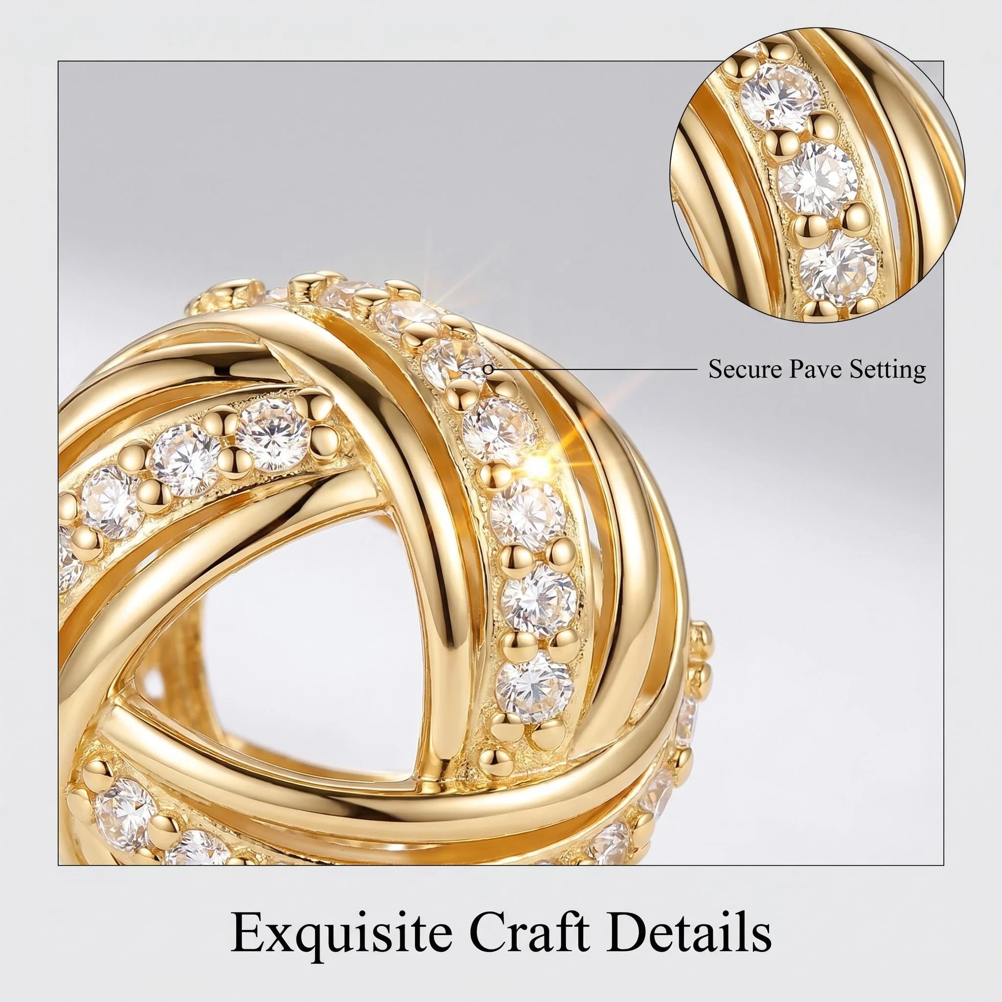 Diamond-studded Entwined Triangular Stud Earrings Exquisite Sweet Earrings for Women Affordable Luxury Gifts Commuting Jewelry