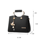 Luxury Handle Bags For Women PU Leather Pendant Crossbody Bag Large Capacity Messenger Handbag Middle-aged Mommy Bags Tote Purse